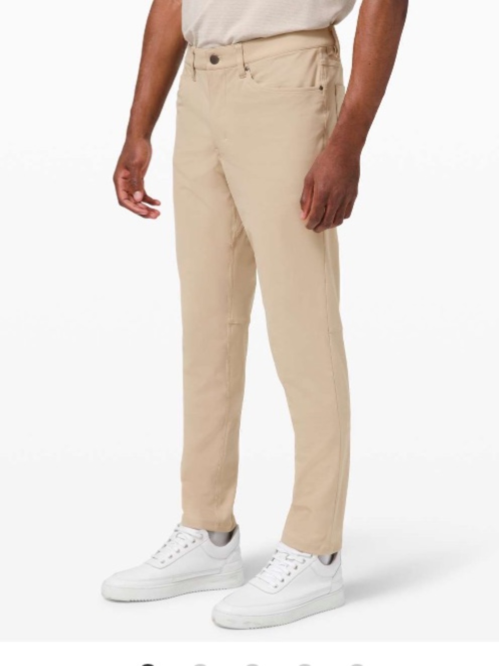 Lululemon Trench Khaki Beige Office Classic Stretch Warpstreme ABC Pant Slim 34